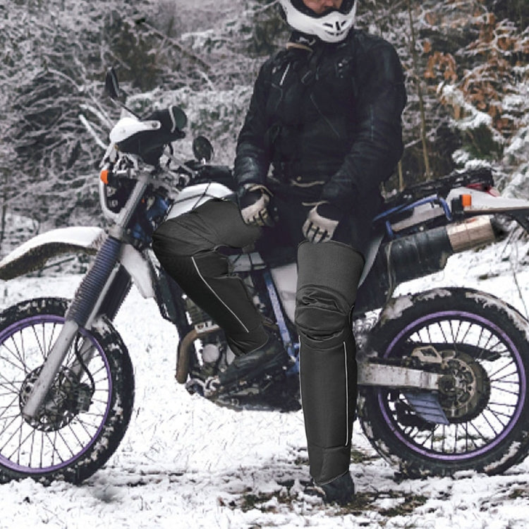 CS-865A1 Motorcycle Cold Protection Velvet Warm Lengthen Knee Pads Protector Cover(Black)