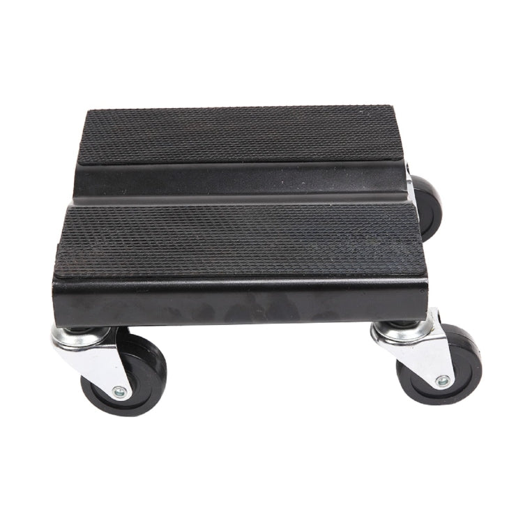 [US Warehouse] 3 PCS V-shaped & Flat Type Non-slip Stainless Steel Car Wheel Dolly with 2 inch Casters & Brakes, Bearable Weight: 1500lbs