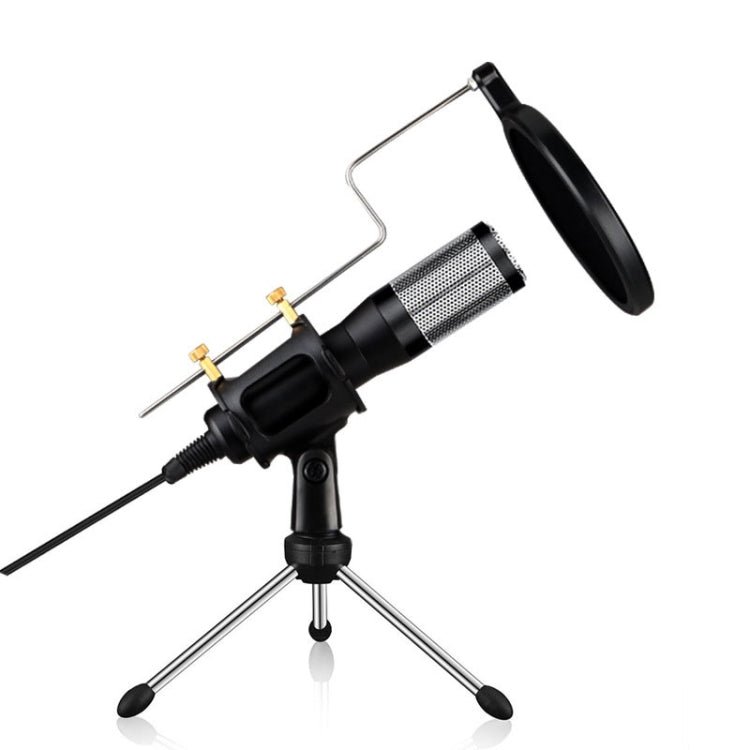 RODD AK1 USB Drive-free Condenser Microphone with Tripod Holder, Compatible with PC / Mac for Live Broadcast Show, KTV, etc.(Black)