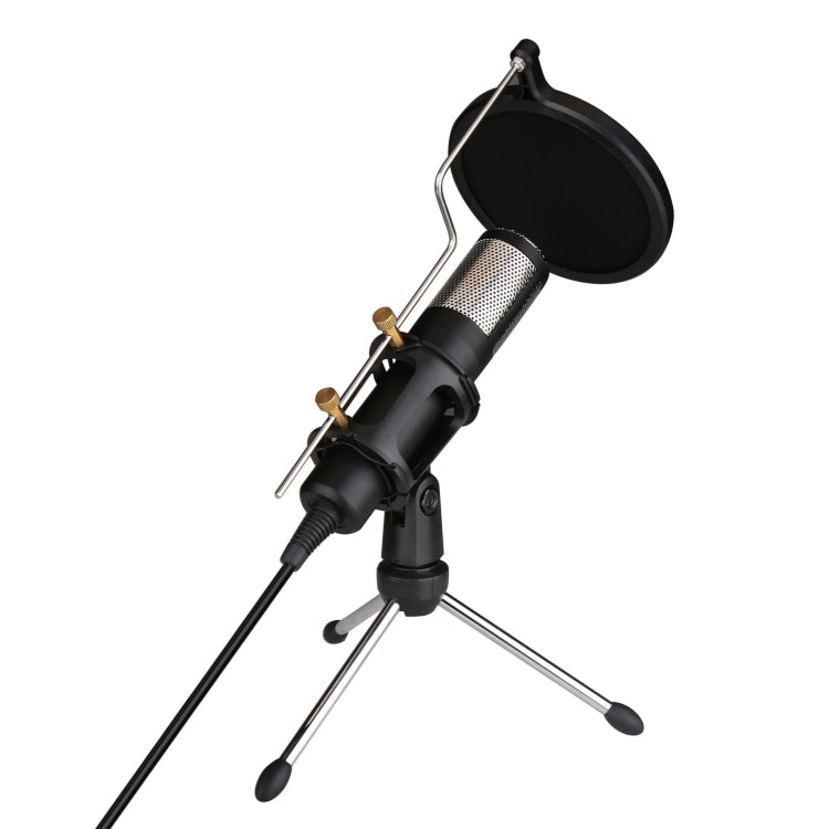 RODD AK1 USB Drive-free Condenser Microphone with Tripod Holder, Compatible with PC / Mac for Live Broadcast Show, KTV, etc.(Black)