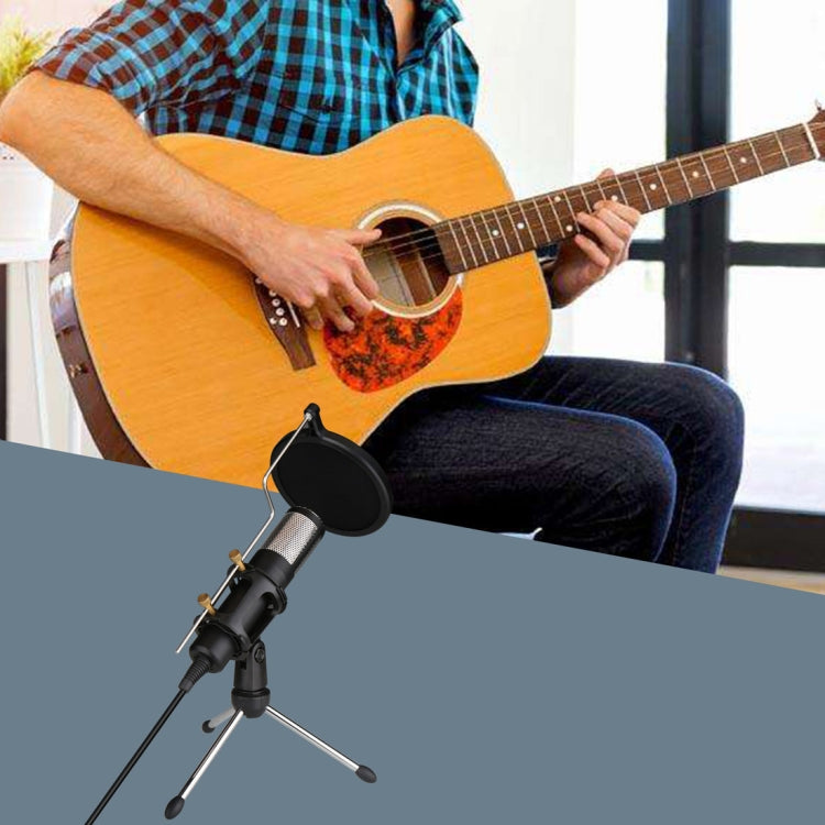 RODD AK1 USB Drive-free Condenser Microphone with Tripod Holder, Compatible with PC / Mac for Live Broadcast Show, KTV, etc.(Black)