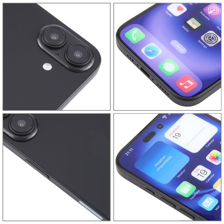 For iPhone 16 Plus Color Screen Non-Working Fake Dummy Display Model