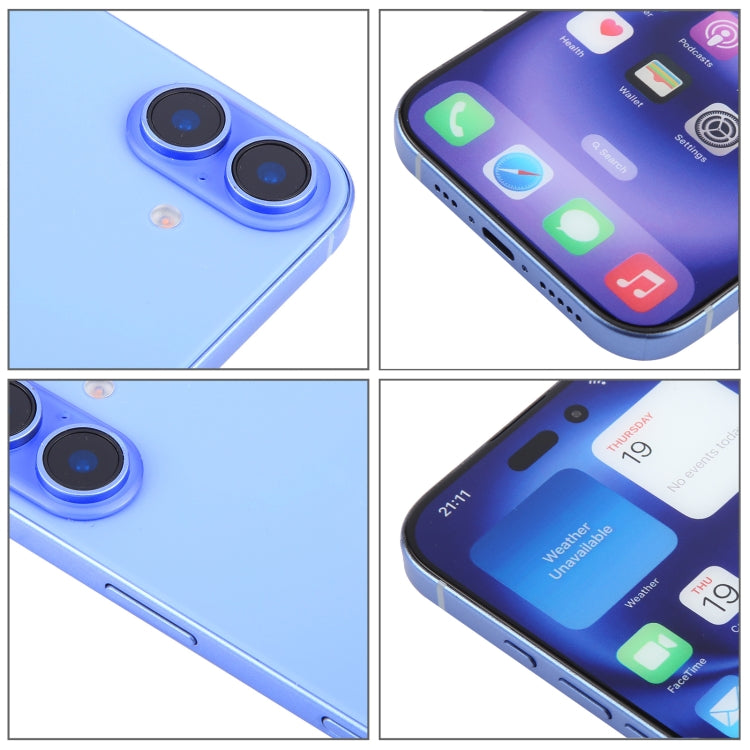 For iPhone 16 Plus Color Screen Non-Working Fake Dummy Display Model