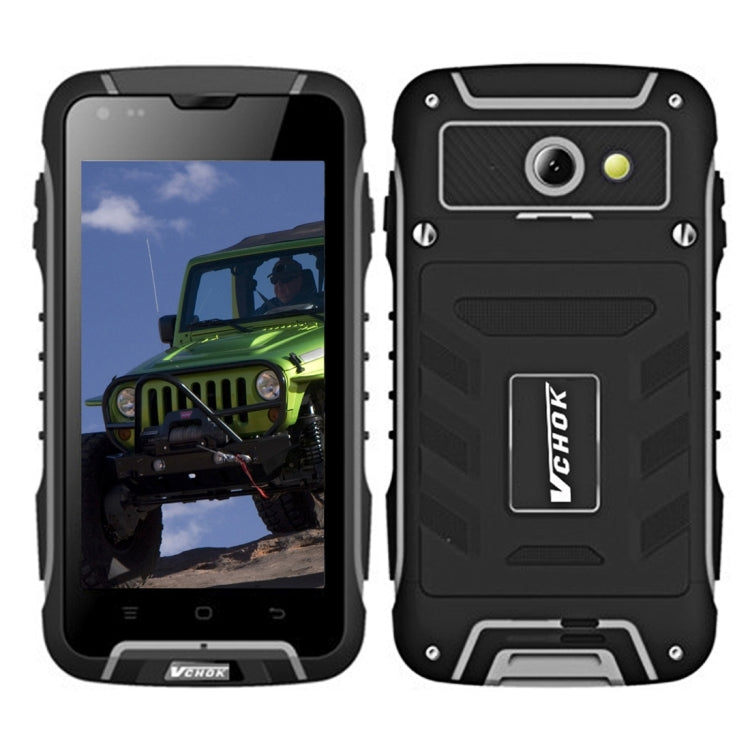 VCHOK F6, 1GB+16GB, IP68 Waterproof, Dropproof, Dustproof, 4.5 inch, MTK6582 Quad Core 1.3GHZ, OTG, GPS, Video Call, FM, Network: 3G