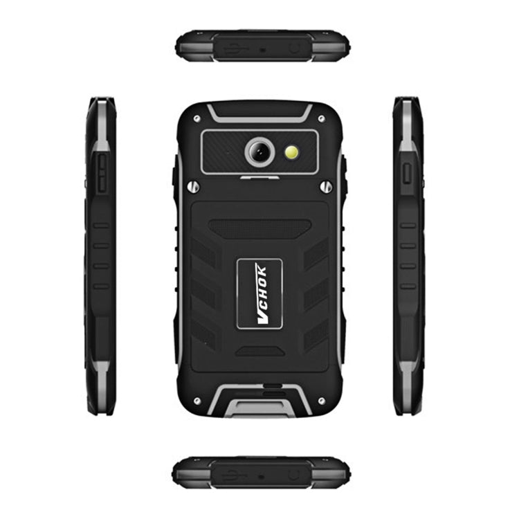 VCHOK F6, 1GB+16GB, IP68 Waterproof, Dropproof, Dustproof, 4.5 inch, MTK6582 Quad Core 1.3GHZ, OTG, GPS, Video Call, FM, Network: 3G