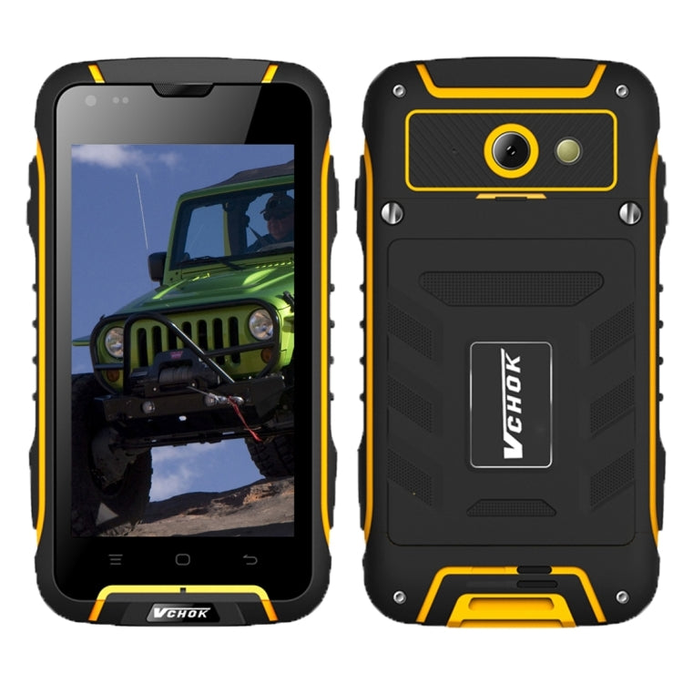 VCHOK F6, 1GB+16GB, IP68 Waterproof, Dropproof, Dustproof, 4.5 inch, MTK6582 Quad Core 1.3GHZ, OTG, GPS, Video Call, FM, Network: 3G