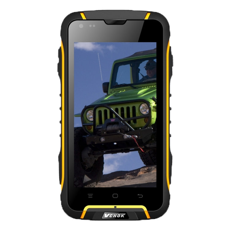 VCHOK F6, 1GB+16GB, IP68 Waterproof, Dropproof, Dustproof, 4.5 inch, MTK6582 Quad Core 1.3GHZ, OTG, GPS, Video Call, FM, Network: 3G