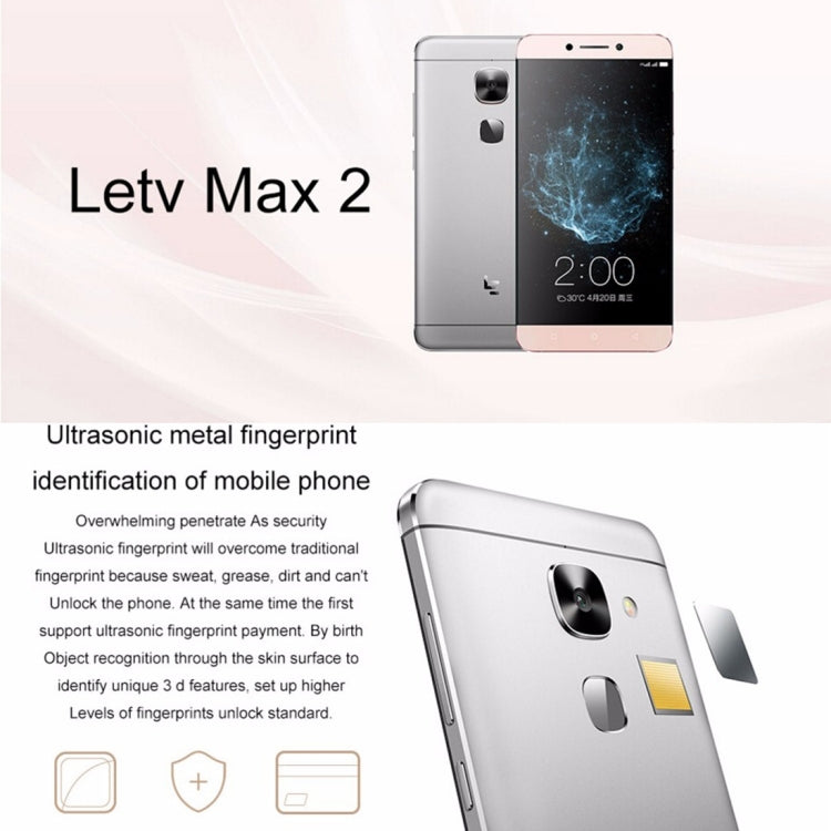 Letv Le Max 2 X820, 4GB+32GB, 21MP Back Camera, Fingerprint Identification, 5.7 inch eUI 5.8, Snapdragon 820 Quad Core 2.15GHz, Network: 4G(Rose Gold)