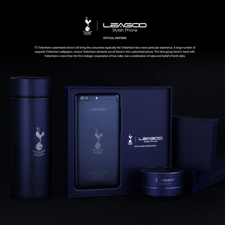 [HK Warehouse] LEAGOO T5 THFC, 4GB+64GB, Dual Back Cameras, Fingerprint Identification, 5.5 inch 2.5D Curved LEAGOO OS 3.0 (Android 7.0) MTK6750T Octa Core up to 1.5GHz, Network: 4G, Dual SIM(Dark Blue)