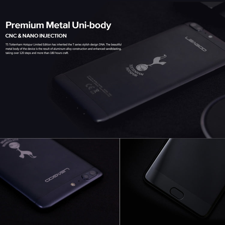 [HK Warehouse] LEAGOO T5 THFC, 4GB+64GB, Dual Back Cameras, Fingerprint Identification, 5.5 inch 2.5D Curved LEAGOO OS 3.0 (Android 7.0) MTK6750T Octa Core up to 1.5GHz, Network: 4G, Dual SIM(Dark Blue)