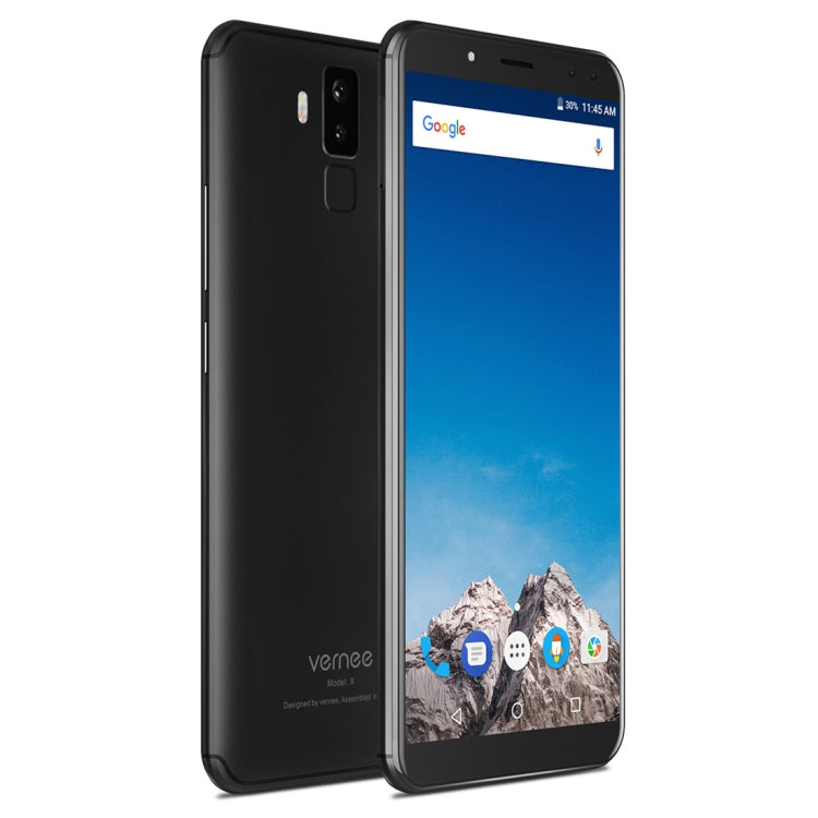 [HK Warehouse] Vernee X, 4GB+64GB, Dual Back Cameras + Dual Front Cameras, 6200mAh Battery, Face & Fingerprint Identification, 6.0 inch Android 7.1 MTK6763 Octa Core up to 2.0GHz, Network: 4G, OTG