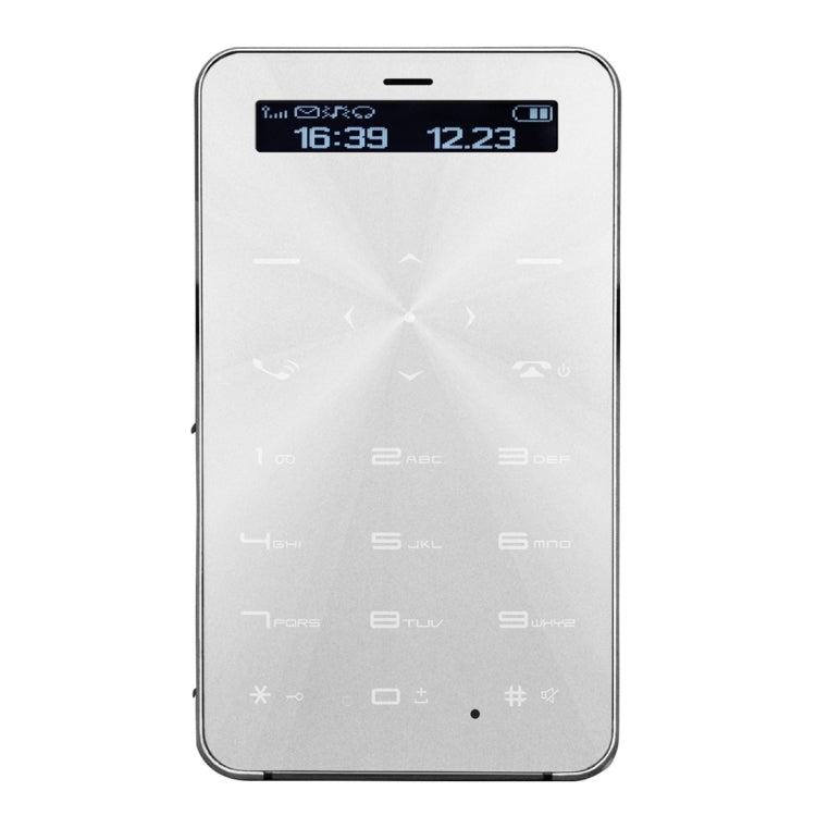 DAXIAN DXS5 Card Mobile Phone, Network: 2G, 6.5mm Ultra Thin Pocket Mini Slim Card Phone, QWERTY Keyboard, BT, Alarm, MP3 Music, Pedometer, Remote Capture