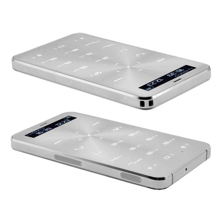 DAXIAN DXS5 Card Mobile Phone, Network: 2G, 6.5mm Ultra Thin Pocket Mini Slim Card Phone, QWERTY Keyboard, BT, Alarm, MP3 Music, Pedometer, Remote Capture
