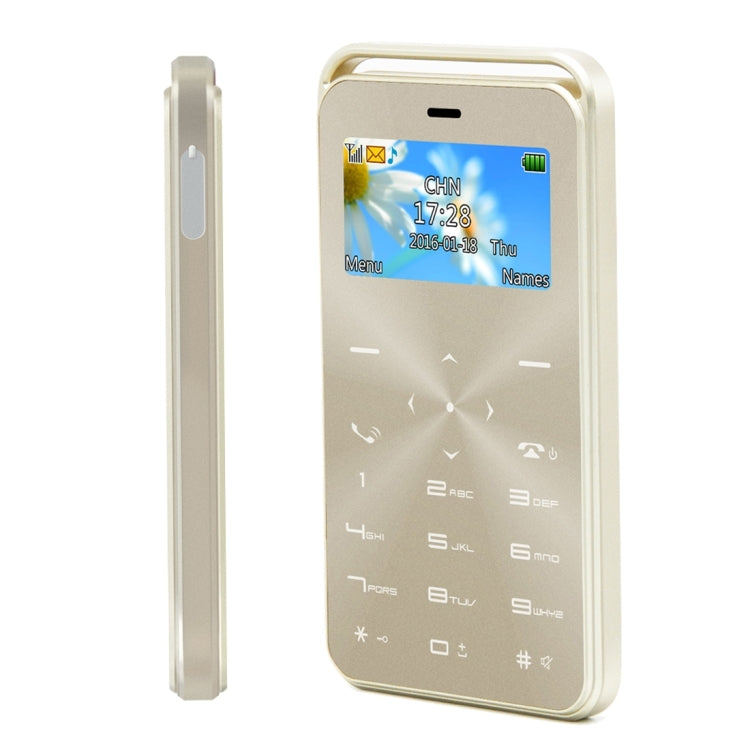 DAXIAN GS6 Card Mobile Phone, Network: 2G, 7.9mm Ultra Thin Pocket Mini Slim Card Phone, 1.69 inch, QWERTY Keyboard, BT, FM, Alarm, MP3 Music, Calendar, Calculator