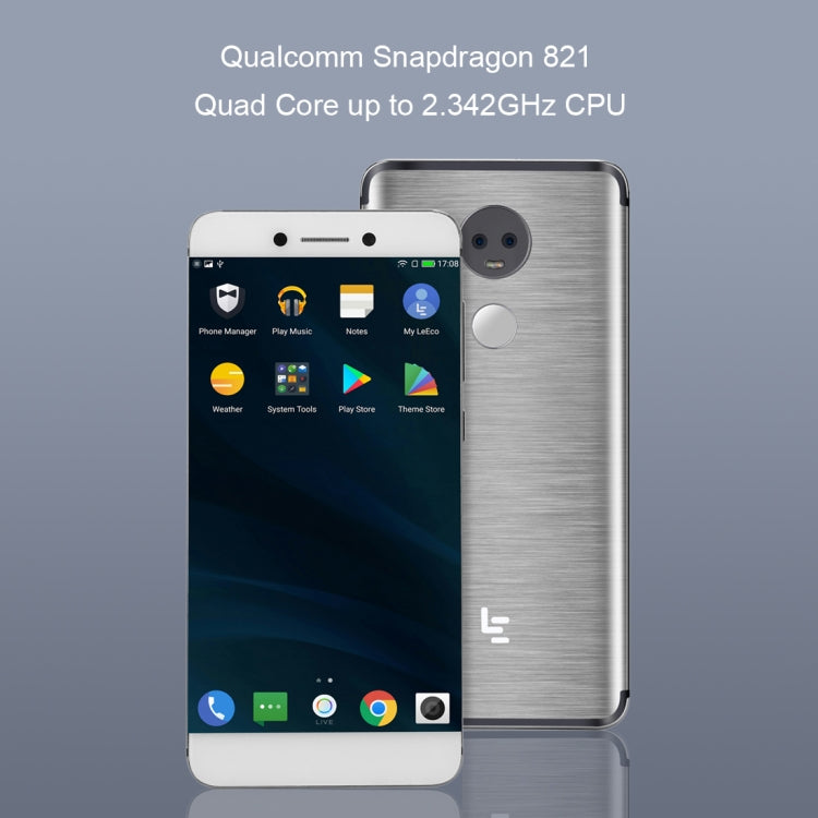 Letv LeEco Le X950, 6GB+128GB, Dual Back Cameras, Fingerprint Identification, 5.5 inch Android 6.0.1 Qualcomm Snapdragon 821 Quad Core up to 2.342GHz, Network: 4G(Silver)