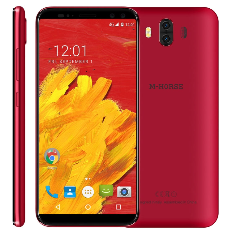 M-HORSE Pure 3, 4GB+64GB, Dual Back Cameras + Dual Front Cameras, Fingerprint Identification, 5.7 inch Android 7.1 MTK6763