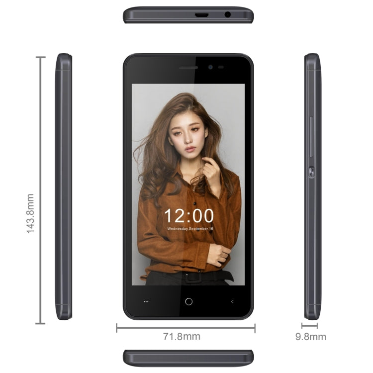 [HK Warehouse] LEAGOO Z5C, 1GB+8GB, 5.0 inch Android 6.0 SC7731c Cortex A7 Quad Core 1.3GHz, Network: 3G (European Version)(Black)