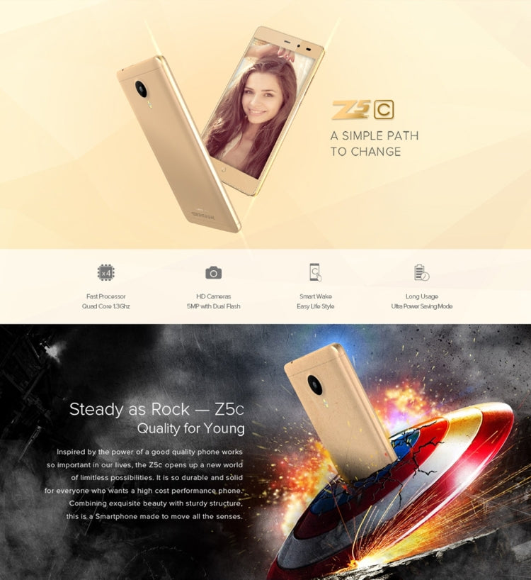 [HK Warehouse] LEAGOO Z5C, 1GB+8GB, 5.0 inch Android 6.0 SC7731c Cortex A7 Quad Core 1.3GHz, Network: 3G (European Version)(Black)