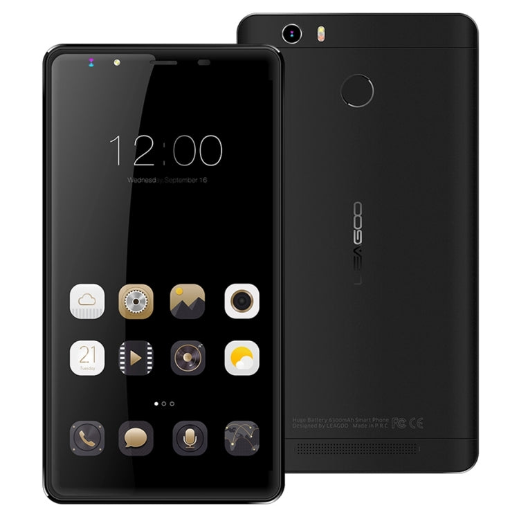 [HK Warehouse] LEAGOO Shark 1, 3GB+16GB, Fingerprint ID, 6300mAh Battery, 6.0 inch Android 5.1 MTK6753 ARM Cortex-A53 Octa Core 1.3GHz, Network: 4G(Black)