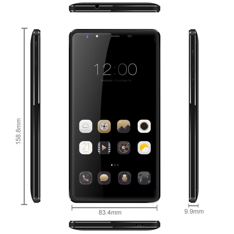 [HK Warehouse] LEAGOO Shark 1, 3GB+16GB, Fingerprint ID, 6300mAh Battery, 6.0 inch Android 5.1 MTK6753 ARM Cortex-A53 Octa Core 1.3GHz, Network: 4G(Black)