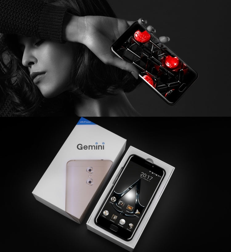 [HK Warehouse] Ulefone Gemini, 3GB+32GB, Front Fingerprint Identification, Dual Rear Cameras, 5.5 inch Android 6.0 MTK6737T Quad Core up to 1.5GHz, OTG, Network: 4G(Gold)