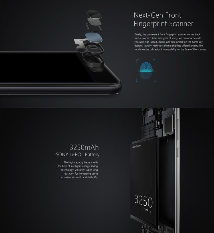 [HK Warehouse] Ulefone Gemini, 3GB+32GB, Front Fingerprint Identification, Dual Rear Cameras, 5.5 inch Android 6.0 MTK6737T Quad Core up to 1.5GHz, OTG, Network: 4G(Gold)