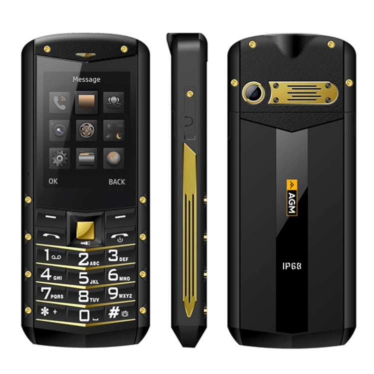 AGM M2 Triple Proofing Phone, Without Russian, IP68 Waterproof Dustproof Shockproof,  2.4 inch, SC6531DA, Network: 2G, 21 Keys, Dual SIM, FM, TF
