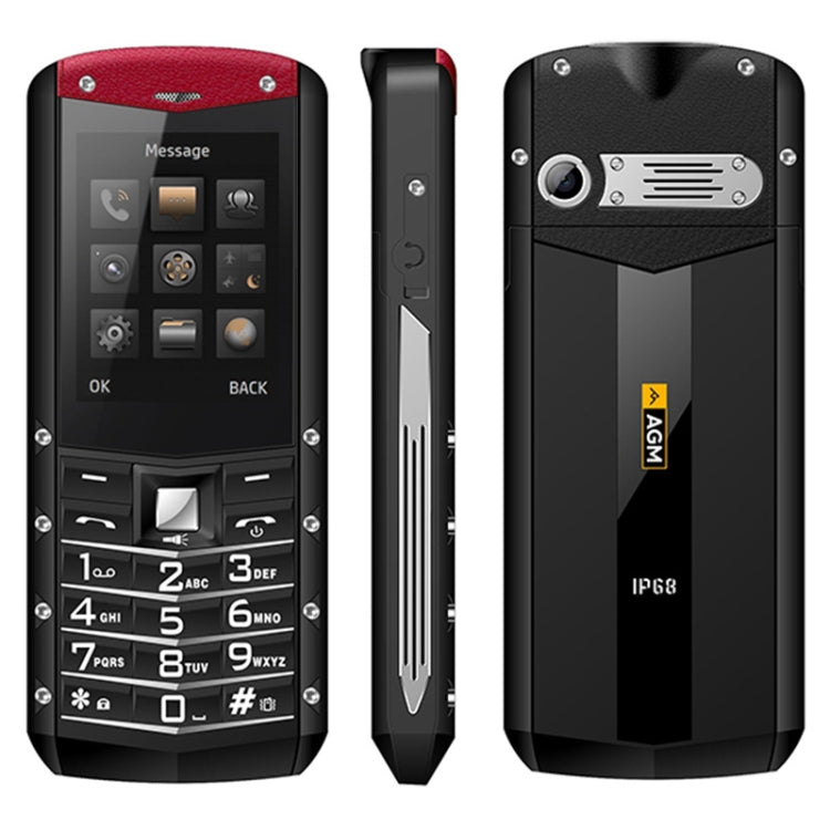 AGM M2 Triple Proofing Phone, Without Russian, IP68 Waterproof Dustproof Shockproof,  2.4 inch, SC6531DA, Network: 2G, 21 Keys, Dual SIM, FM, TF