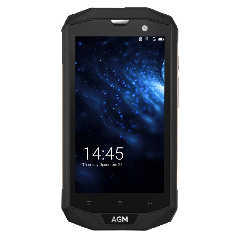 AGM A8 Triple Proofing Phone, 3GB+32GB, US Version, 4050mAh Battery, IP68 Waterproof Dustproof Shockproof, 5.0 inch Android 7.0 Qualcomm MSM8916 Quad Core, Network: 4G, Dual SIM, OTG, NFC (Gold)
