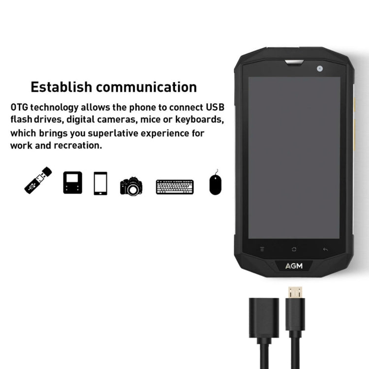 AGM A8 SE Triple Proofing Phone, 2GB+16GB, 4050mAh Battery, IP68 Waterproof Dustproof Shockproof, 5.0 inch Android 7.0 Qualcomm MSM8916 Quad Core, Network: 4G, Dual SIM, OTG(Black)