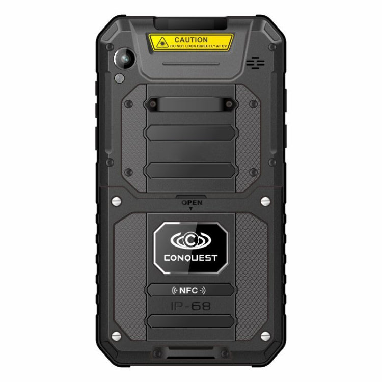 Conquest S10, 3GB+32GB, Walkie Talkie Function, RFID, Scanner, 5000mAh Battery, IP68 Waterproof Dustproof Shockproof, Fingerprint Identification, 5.5 inch Android 6.0 MTK6753 Octa Core up to 1.5GHz, Network: 4G, NFC, OTG, IR(Black)