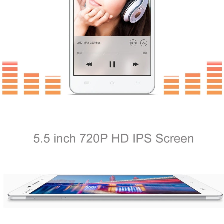 vivo Y37A, 2GB+16GB, 5.5 inch Funtouch Android 5.0, Qualcomm Snapdragon Octa Core, Network: 4G(White)