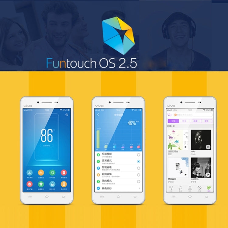 vivo Y35A, 2GB+16GB, 5.0 inch Funtouch 2.5 (Android 5.0), Qualcomm Snapdragon410 Quad Core 1.2GHz, Network: 4G(White)