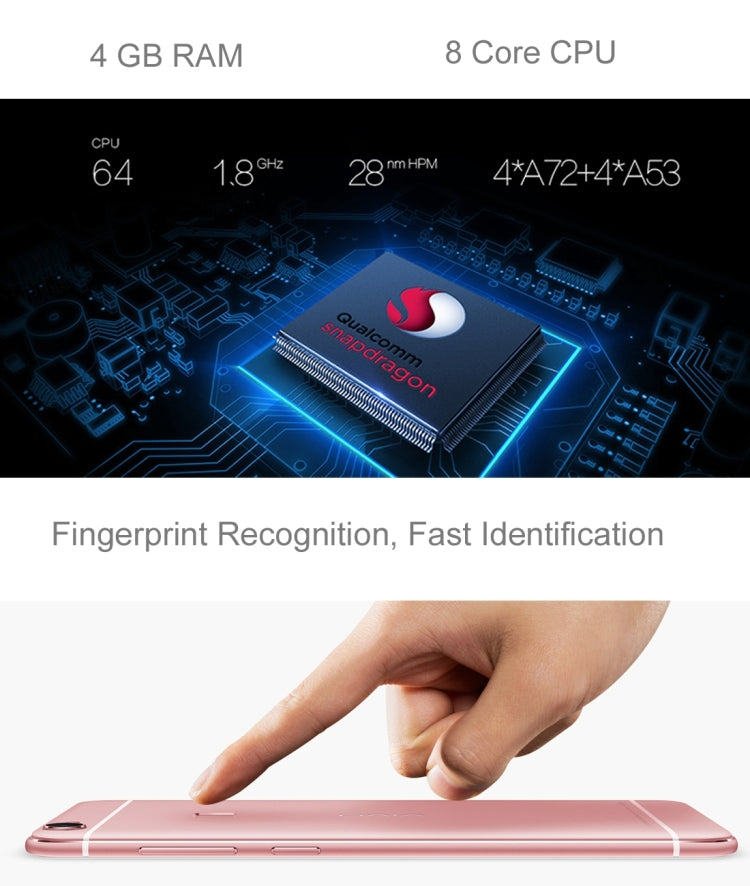 vivo X6 A, 4GB+32GB, 5.2 inch Android 5.0, Qualcomm Snapdragon615 Octa Core 1.7GHz, Network: 4G