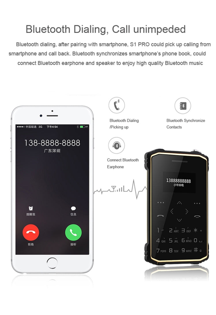 iMAN S1 PRO Waterproof Phone, 8GB, 7.2mm Thickness Card Style, Pedometer / Anti-lost, Single SIM, Network: 2G