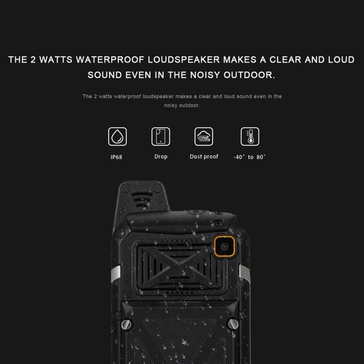 iMAN S2  Triple Proofing Phone, Dual SIM, IP68 Waterproof Shockproof Dustproof,  2200mAh Battery, 2.0 inch, SC6531CA Chipset, 21 Keys, LED Flashlight, FM, TF, Bluetooth