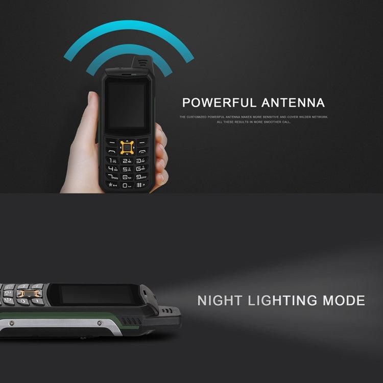 iMAN S2  Triple Proofing Phone, Dual SIM, IP68 Waterproof Shockproof Dustproof,  2200mAh Battery, 2.0 inch, SC6531CA Chipset, 21 Keys, LED Flashlight, FM, TF, Bluetooth