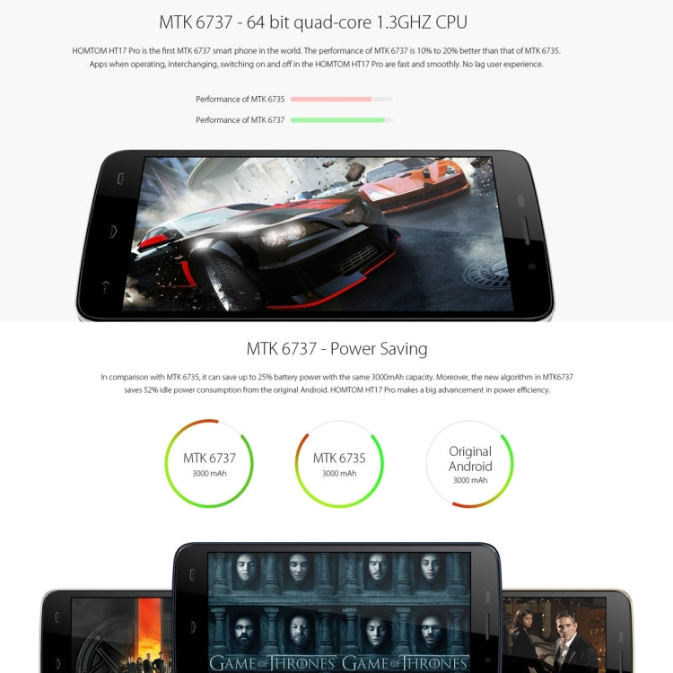 [HK Warehouse] HOMTOM HT17 Pro, 2GB+16GB, Fingerprint Identification, 5.5 inch Android 6.0, MTK6737 Quad Core, Network: 4G, OTG, OTA