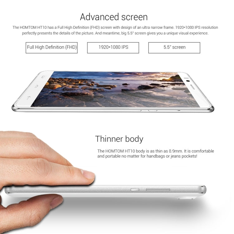 HOMTOM HT10, 4GB+32GB, Iris Identification, 5.5 inch Android 6.0 MTK6797 Helio X20 Ten Core, Network: 4G