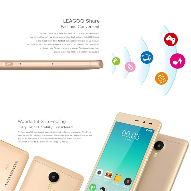 [HK Warehouse] LEAGOO Z5 Lte, 1GB+8GB, 5.0 inch Android 5.1 MTK6735WM Cortex A7 Quad Core 1.0GHz, Network: 4G(Black)