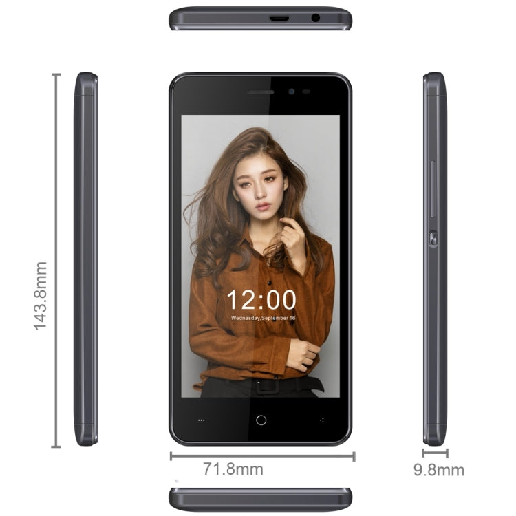 [HK Warehouse] LEAGOO Z5 Lte, 1GB+8GB, 5.0 inch Android 5.1 MTK6735WM Cortex A7 Quad Core 1.0GHz, Network: 4G(Black)