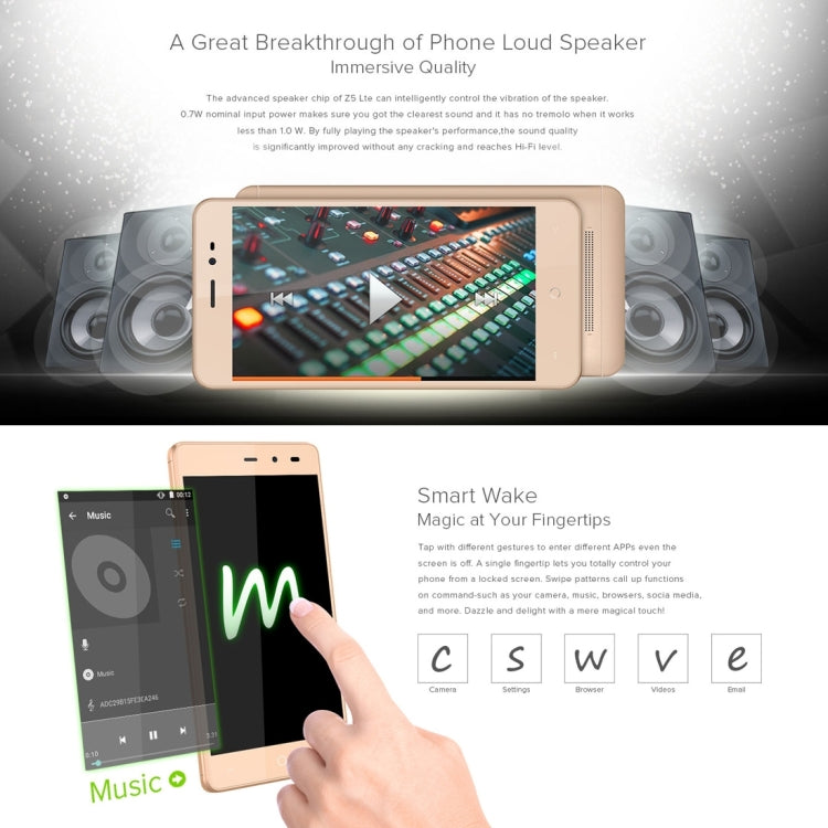 [HK Warehouse] LEAGOO Z5 Lte, 1GB+8GB, 5.0 inch Android 5.1 MTK6735WM Cortex A7 Quad Core 1.0GHz, Network: 4G(Black)