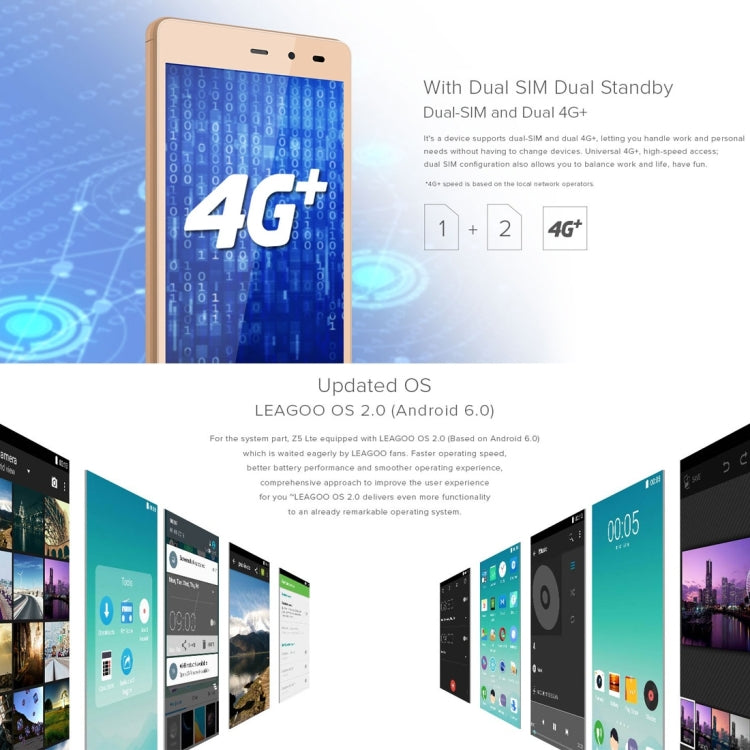 [HK Warehouse] LEAGOO Z5 Lte, 1GB+8GB, 5.0 inch Android 5.1 MTK6735WM Cortex A7 Quad Core 1.0GHz, Network: 4G(Black)