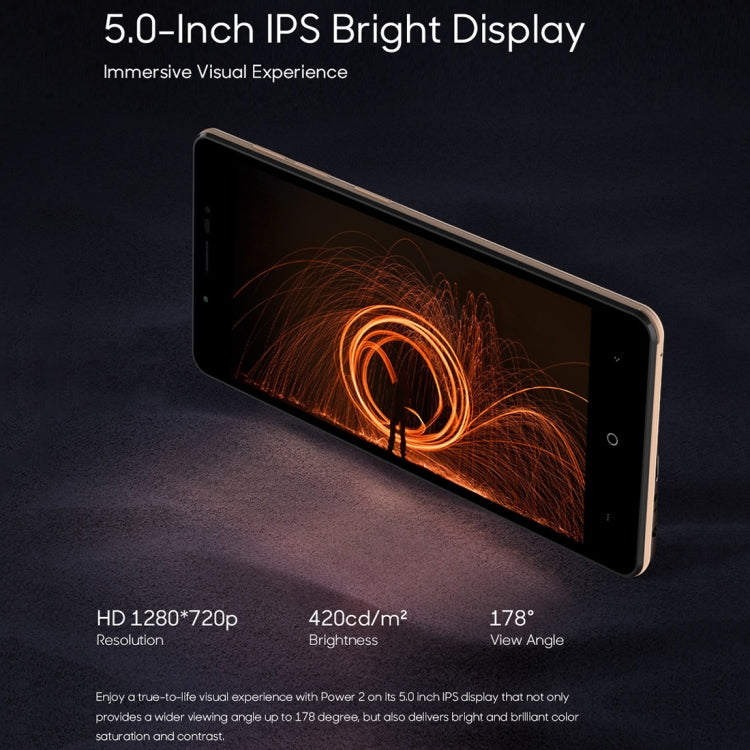 [HK Warehouse] LEAGOO POWER 2, 2GB+16GB, Dual Rear Cameras, Face ID & Fingerprint Identification, 5.0 inch Android 8.1 MT6580A Quad Core up to 1.3GHz, Network: 3G, Dual SIM