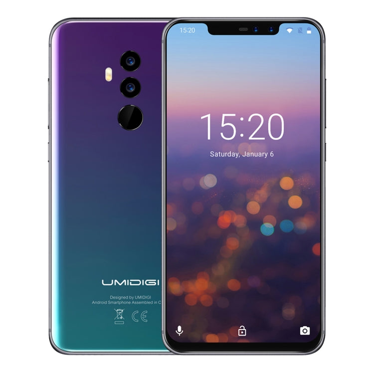 [HK Warehouse] UMIDIGI Z2, Special Edition, Global Dual 4G, 4GB+64GB, Dual Back Cameras + Dual Front Cameras, Face ID & Fingerprint Identification,  6.2 inch Sharp Android 8.1 MTK6763 (Helio P23)  Octa Core up to 2.0GHz, Network: 4G, Dual SIM(Twilight)