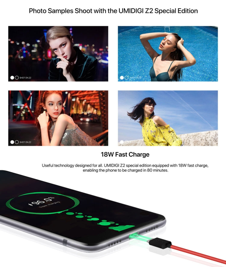[HK Warehouse] UMIDIGI Z2, Special Edition, Global Dual 4G, 4GB+64GB, Dual Back Cameras + Dual Front Cameras, Face ID & Fingerprint Identification,  6.2 inch Sharp Android 8.1 MTK6763 (Helio P23)  Octa Core up to 2.0GHz, Network: 4G, Dual SIM(Twilight)
