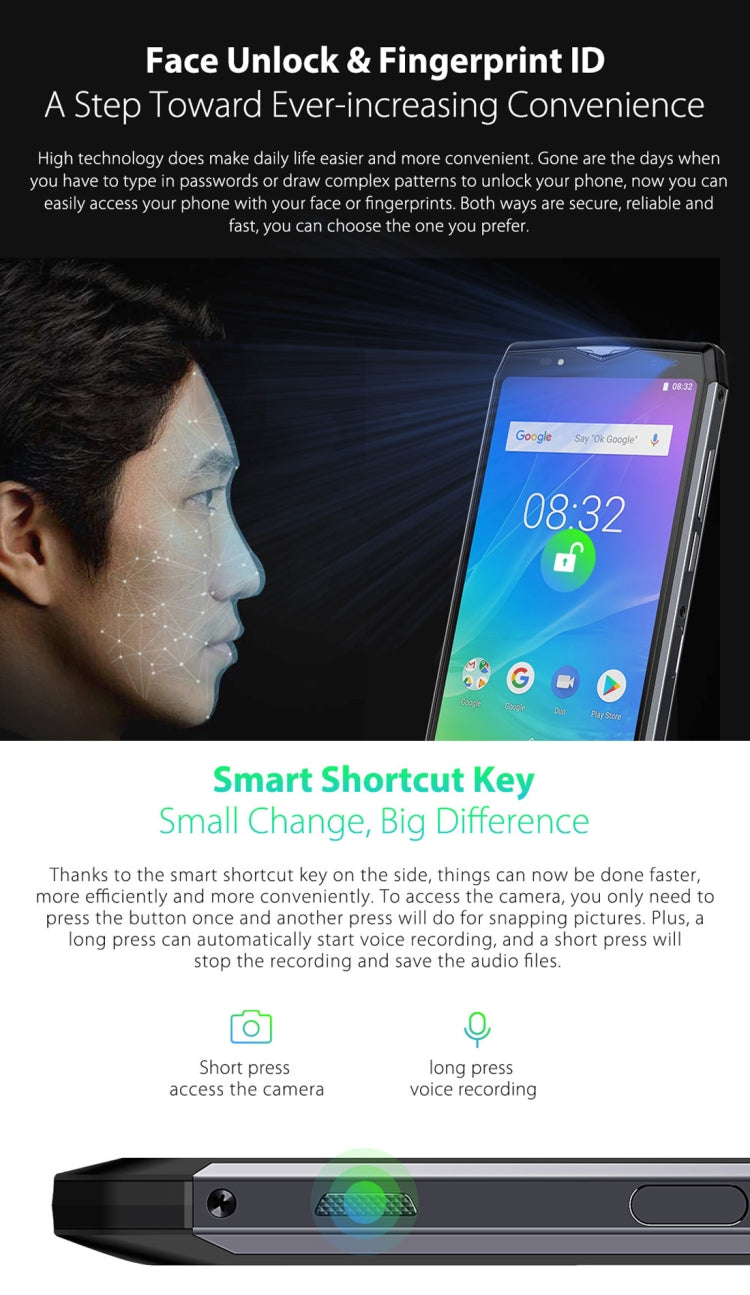 [HK Warehouse] Ulefone Power 5S, Dual 4G, 4GB+64GB, Dual Back Cameras + Dual Front Cameras, Face ID & Fingerprint Identification, 13000mAh Battery, 6.0 inch Android 8.1 MKT6763 Octa-core 64-bit up to 2.0GHz, Network: 4G,  Wireless Charge, OTG(Dark Gray)