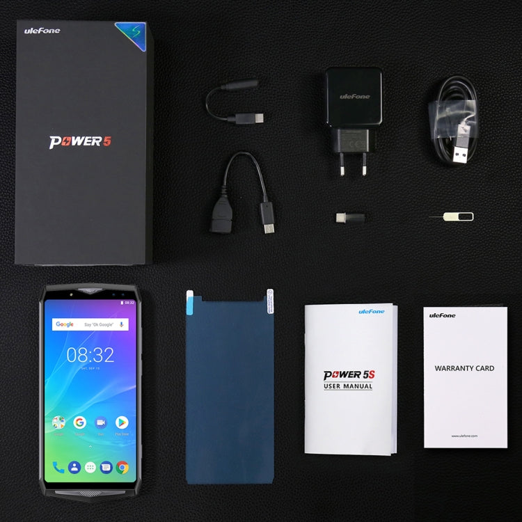 [HK Warehouse] Ulefone Power 5S, Dual 4G, 4GB+64GB, Dual Back Cameras + Dual Front Cameras, Face ID & Fingerprint Identification, 13000mAh Battery, 6.0 inch Android 8.1 MKT6763 Octa-core 64-bit up to 2.0GHz, Network: 4G,  Wireless Charge, OTG(Dark Gray)