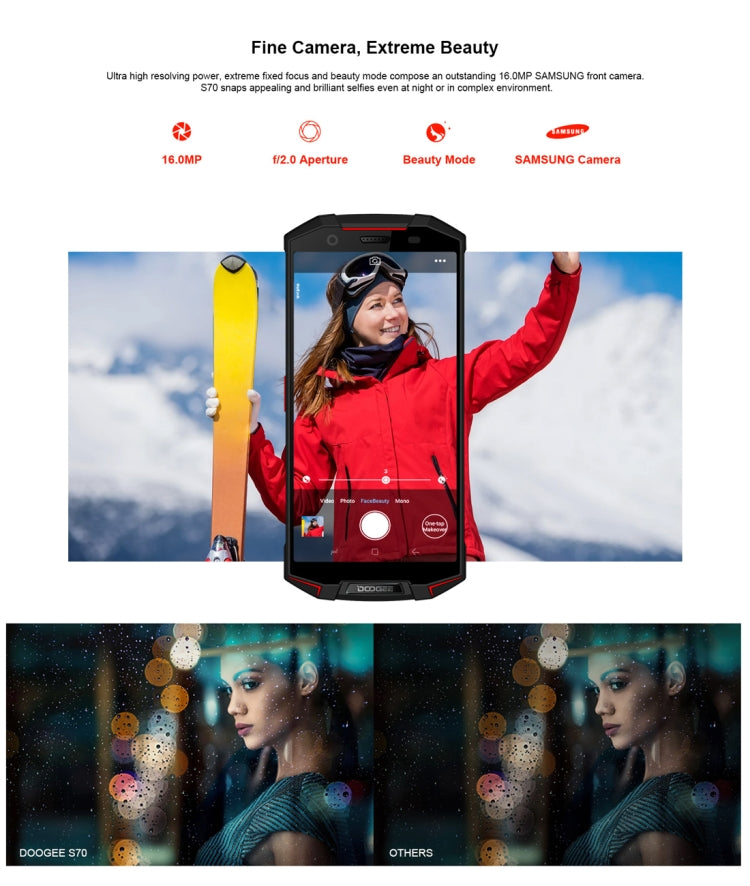 [HK Warehouse] DOOGEE S70 Rugged Phone, 6GB+64GB, IP68/IP69K Waterproof Dustproof Shockproof, MIL-STD-810G, 5500mAh Battery, Dual Back Cameras, Fingerprint Identification, 5.99 inch Android 8.1 MTK Helio P23 Octa Core up to 2.5GHz, Network: 4G