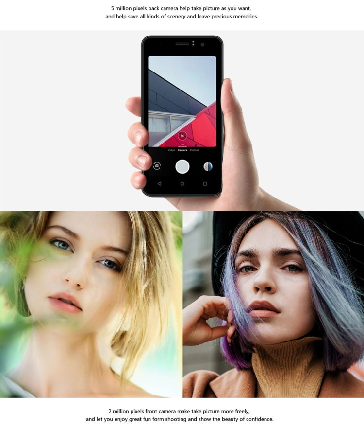 [HK Warehouse] E&L W45, 512MB+4GB, 4.5 inch Android 6.0 MTK6580M Quad Core up to 1.3GHz, Network: 3G, Dual SIM